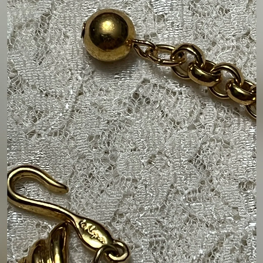 Napier/vintage gold plated, choker necklace, 18”
